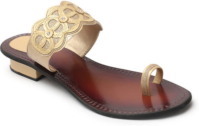 Picktoes PT-K536 Lightweight Comfort Summer Trendy Premium Stylish Party disigin Women Heels(Gold , 3)