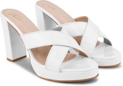 jm looks Women Heels(White , 3)