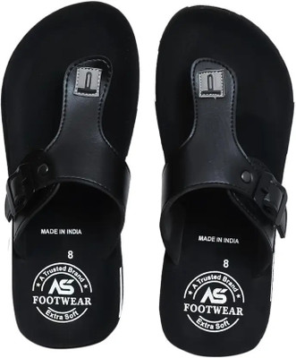 house of common Men Sandals(Black , 6)