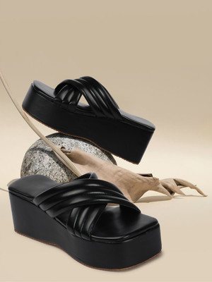 KILLER Women Wedges(Black , 4)