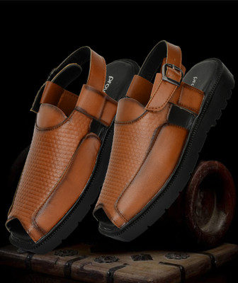 PROVOGUE Men Sandals(Tan , 8)