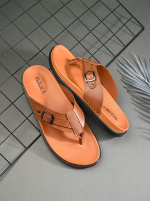 BIZORA Men Sandals(Tan , 10)