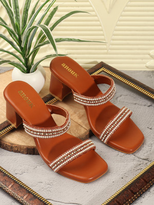 ANOUK Women Heels(Tan , 4)
