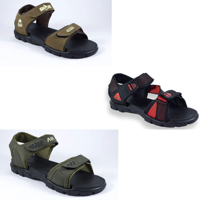 Classica Men Sandals(Brown, Black, Red, Green , 8)