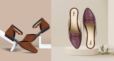 Todhwear Women Heels(Maroon, Brown , 5)