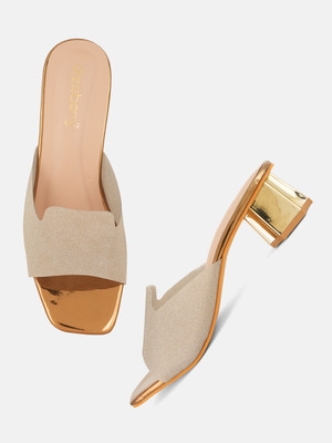 Dressberry Women Heels(Beige , 4)
