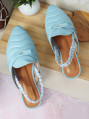 Denill Bellies For Women(Blue , 4)