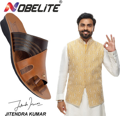 NOBELITE Men Sandals(Brown , 7)