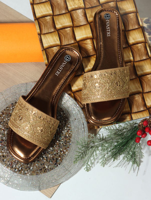 Divastri Women Flats(Copper , 8)