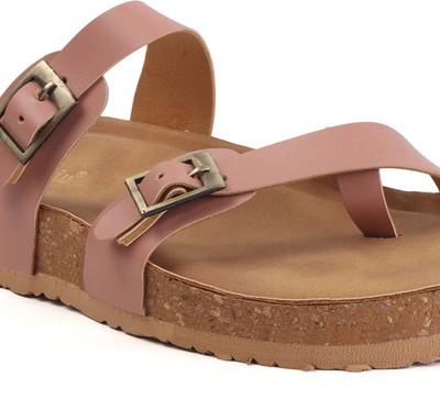 Dollphin Women Flats(Pink, Beige , 8)