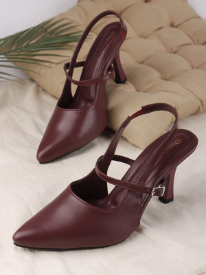 Diva looks Women Heels(Maroon , 2)