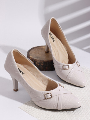 KILLER Women Heels(Off White , 7)