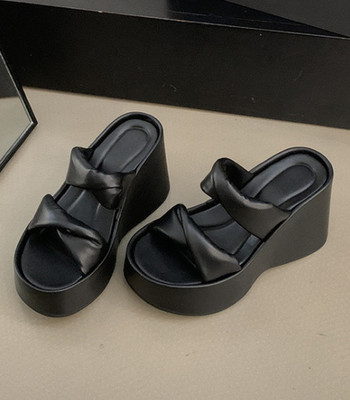 Kiwaoo Women Wedges(Black , 2)
