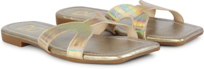 DBCOOPER Women Flats(Gold , 6)