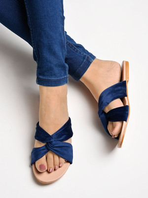 SHOETOPIA Women Flats(Blue , 7)