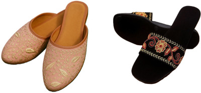 Dualstep Women Flats(Pink, Black , 9)