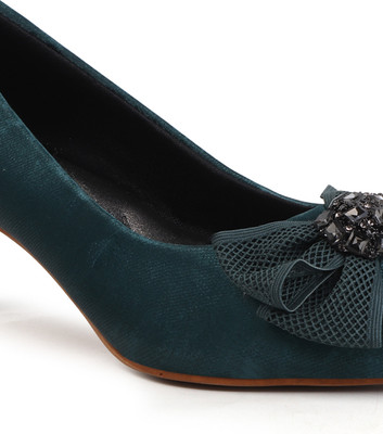 Dollphin Women Heels(Green , 4)