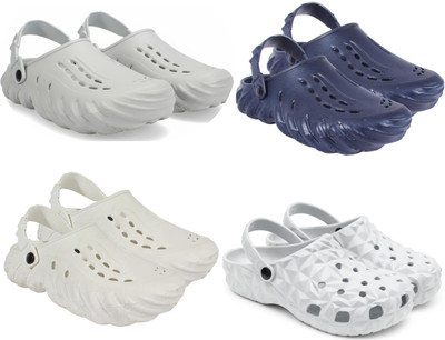 Golf Men Clogs(Grey, Navy, White, Grey , 6)