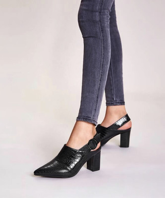 SHOETOPIA Women Heels(Black , 4)