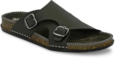 ERIX Men Sandals(Green , 8)