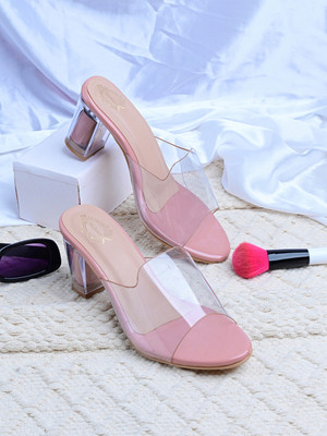 SHOETOPIA Women Heels(Pink , 8)