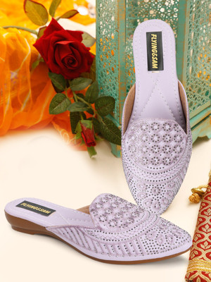 FLYING&SAM Women Flats(Purple , 6)