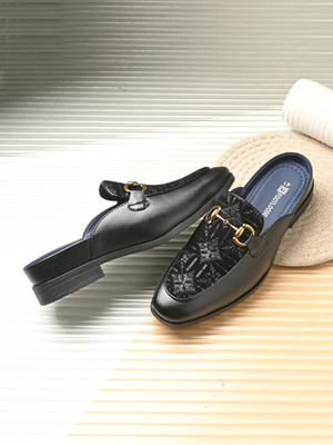 FOOTLOOSE Partywear Ethnic Mule For Men(Black , 11)