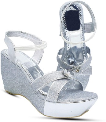 Sonakey Women Heels(Silver , 3)