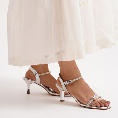 jm looks Women Heels(Silver , 6)