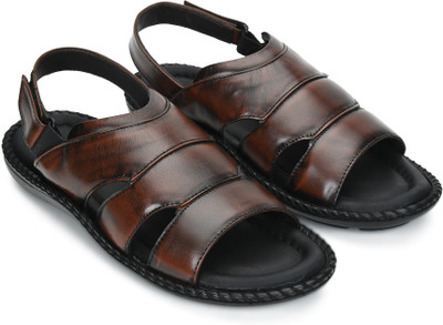 STEPFOX Men Sandals(Tan , 8)