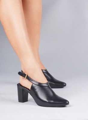 Froh Feet Women Heels(Black , 7)