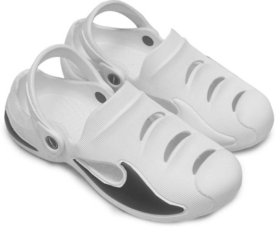 Footsace Men Clogs(White , 9)