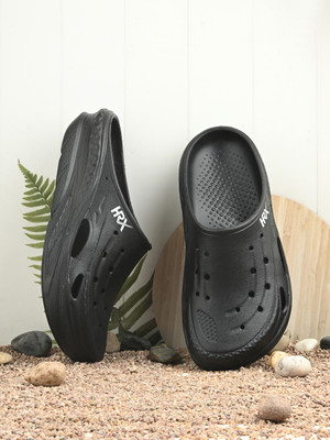 HRX by Hrithik Roshan Ultra-Soft Waterproof Lightweight EVA with Adjustable Back Strap Daily Wear Men Sandals(Black , 9)