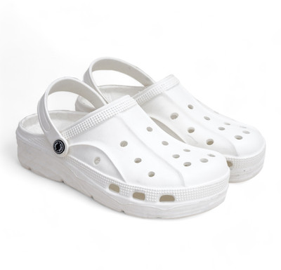 HOTSTYLE Men Clogs(White , 8)