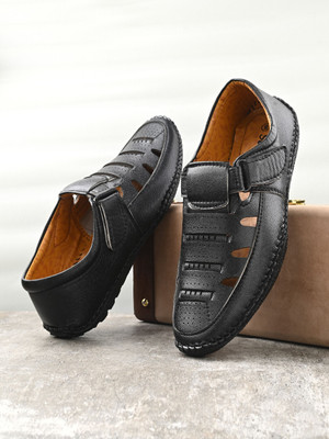 Server Experience Lightweight | Comfort Trendy Premium | Walking Outdoor Stylish Men Sandals(Black , 6)