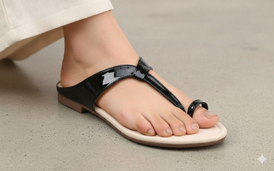 XiZUii Women Flats(Black , 7)