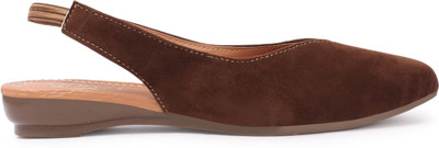 NIDIMA Women Flats(Brown, Maroon , 7)