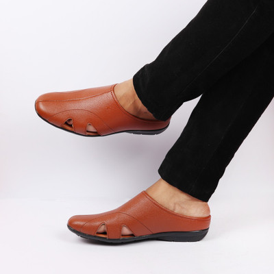 FAUSTO Men Sandals(Tan , 9)