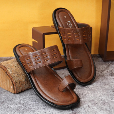 QARA Men Sandals(Tan , 12)