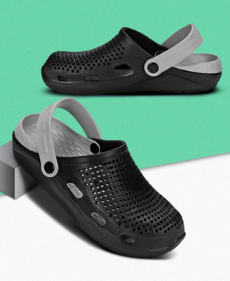 Paragon A1EVK10916G Clogs For Men | Comfortable , Durable , Lightweight | Everyday Use Men Sandals(Black , 9)