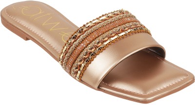 Catwalk Women Flats(Gold , 6)