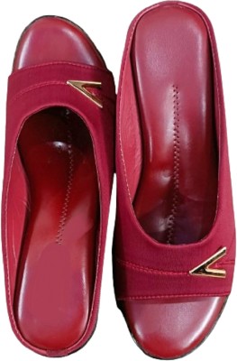 manshistore Women Flats(Maroon , 5)