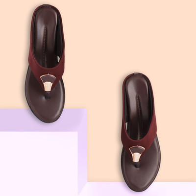 Chahaa Women Wedges(Brown , 5)