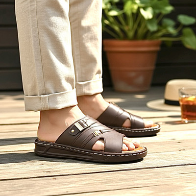 Al-raeeb Men Sandals(Brown , 6)