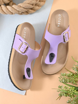 BIZORA Women Wedges(Purple , 6)