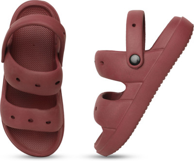 ZIERA Women Clogs(Maroon , 8)