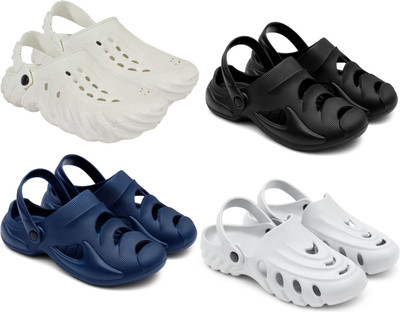 Golf Men Clogs(White, Black, Blue, Grey , 6)