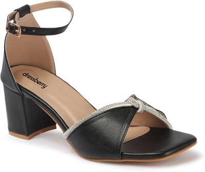 Dressberry Women Heels(Black , 8)