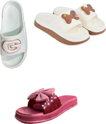 strivox Women Flip Flops(Multicolor , 6)