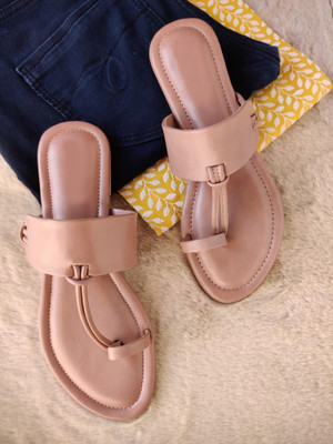 SHOMEE Beautiful Stylish Fashion Sandals/Ladies & Girls Flat Slipper/All Occasions Women Flats(Pink , 8)